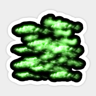 Green Clouds - Night Sky Sticker